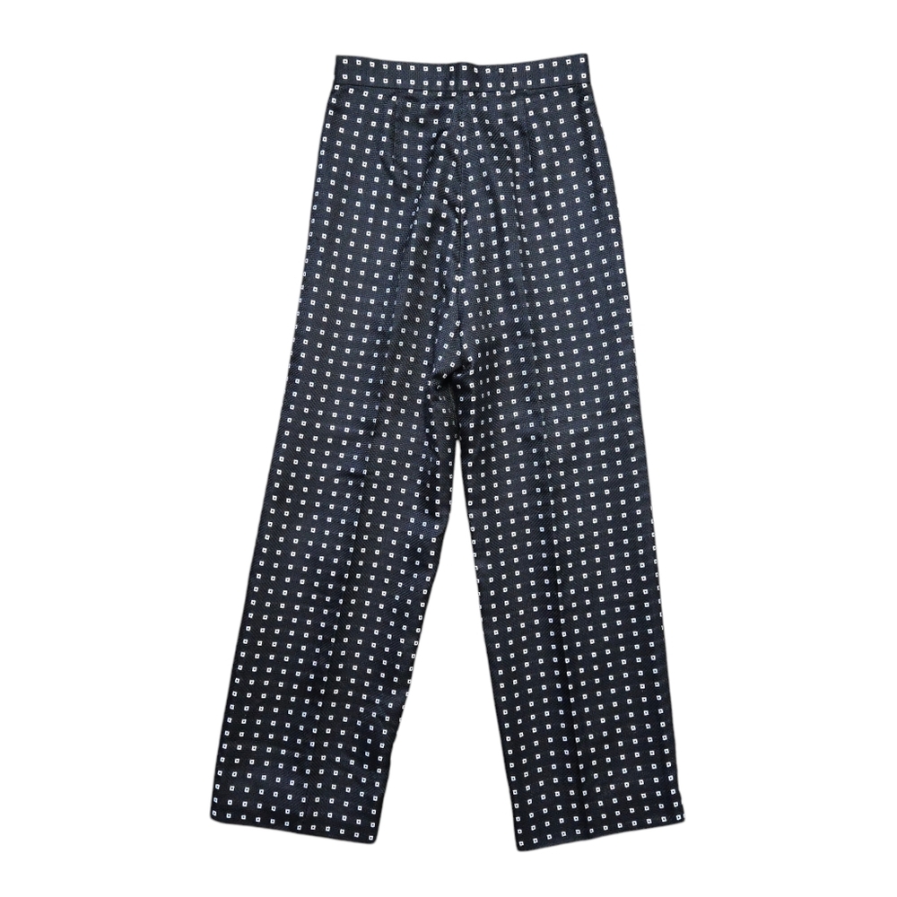 Zang Toi Trouser Pant Black Dotted Geometric - Picture 3 of 6